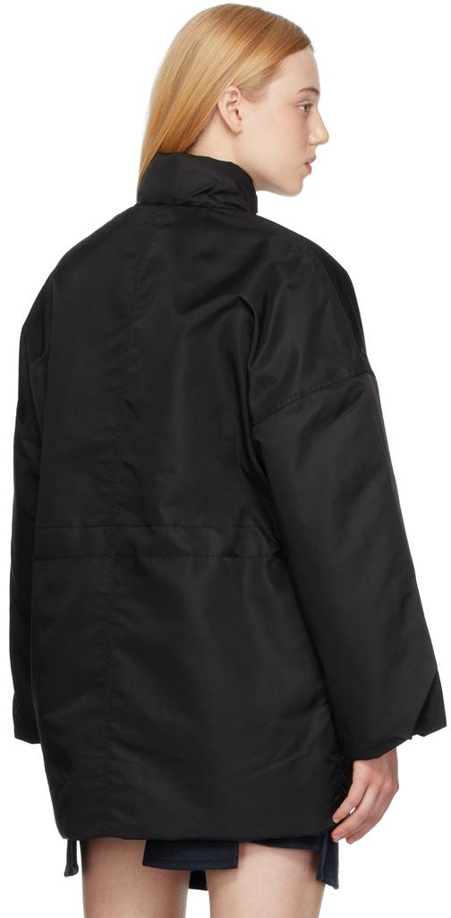 Black Nylon Bomber Jacket商品第3张图片规格展示