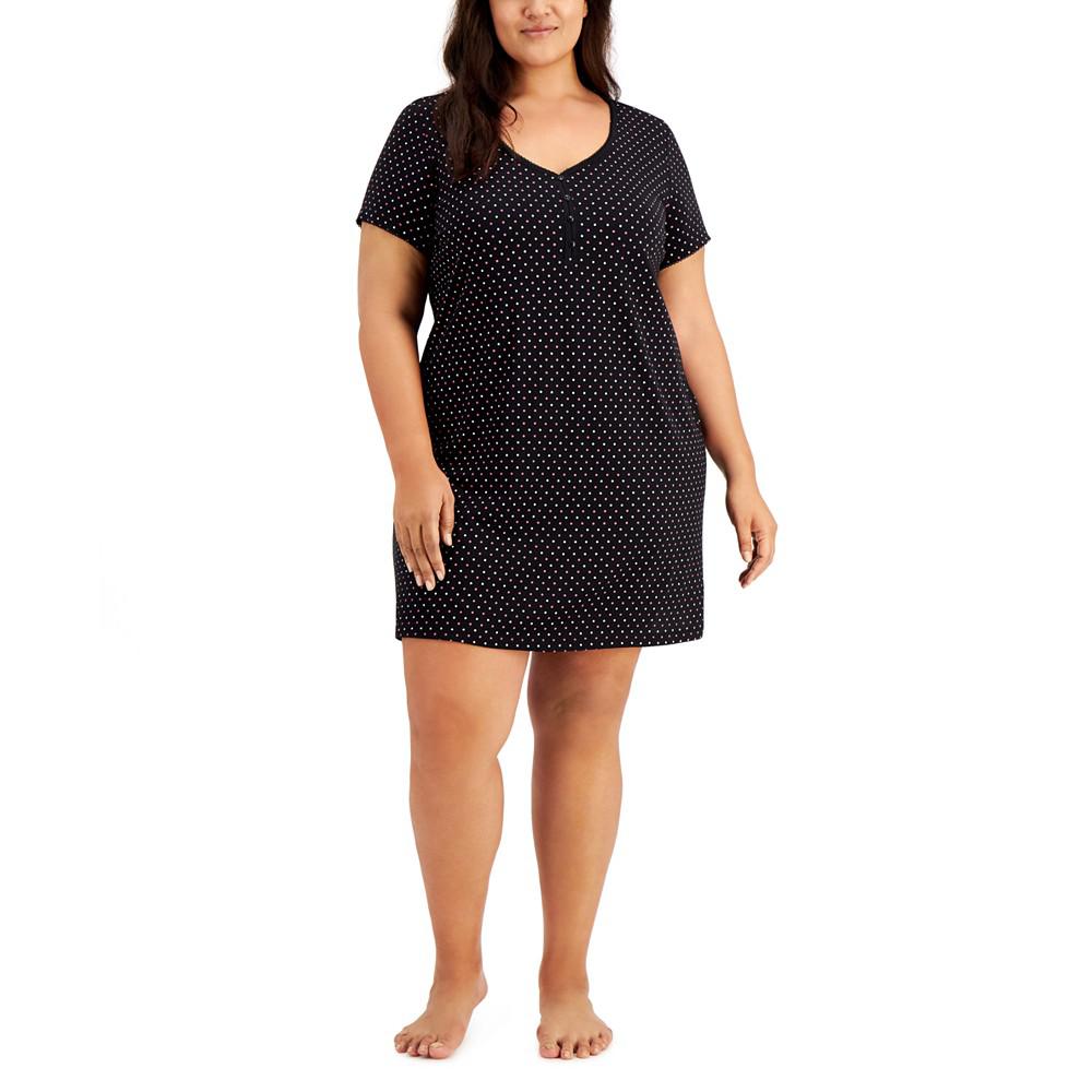 The Everyday Cotton Plus Size Sleep Shirt, Created for Macy's商品第1张图片规格展示