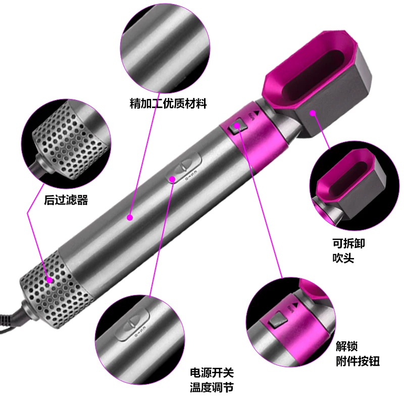 格岚云顿英国品牌5合一热风梳卷直发器自动卷发棒两用卷发器大卷发神器 商品