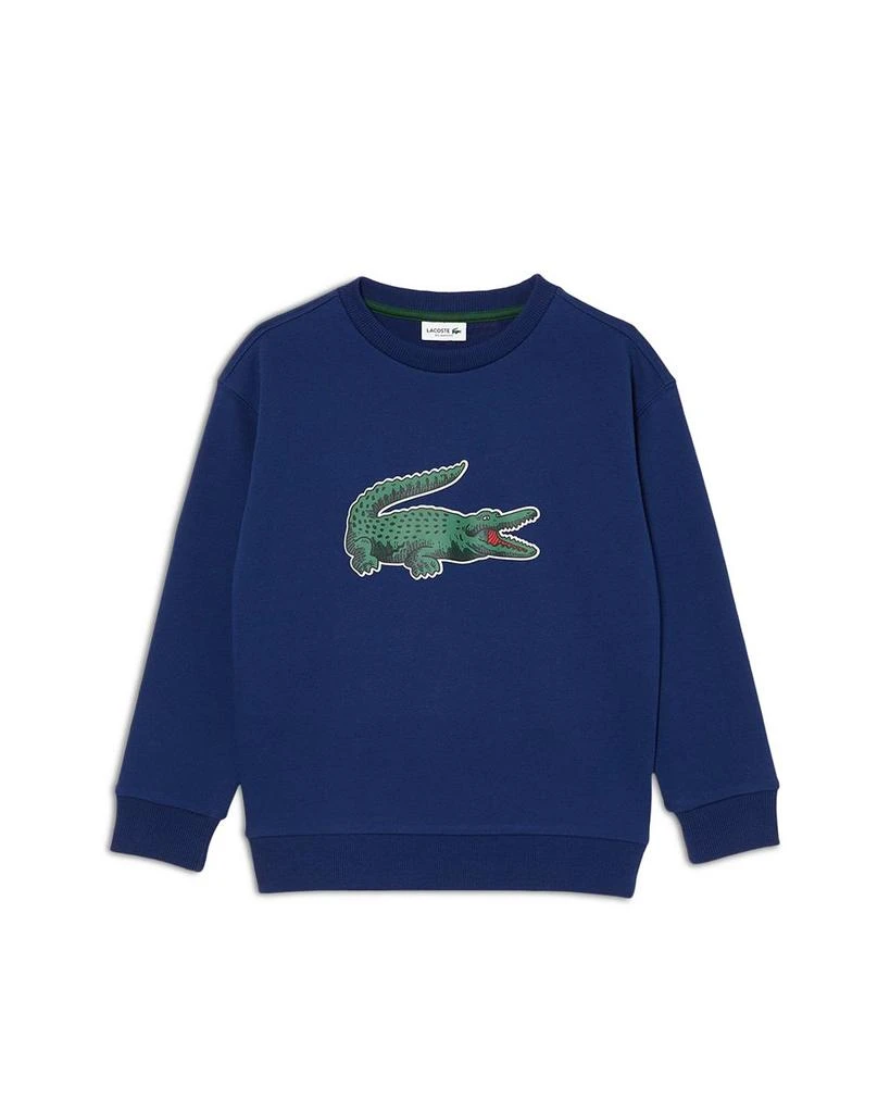 商品Lacoste|Boys' Cotton Crewneck Graphic Sweatshirt - Little Kid, Big Kid,价格¥441,第1张图片详细描述