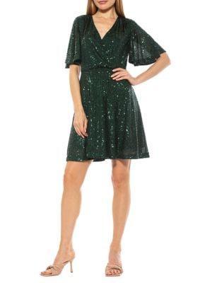 商品ALEXIA ADMOR|Oakless Sequin Fit & Flare Dress,价格¥574,第7张图片详细描述