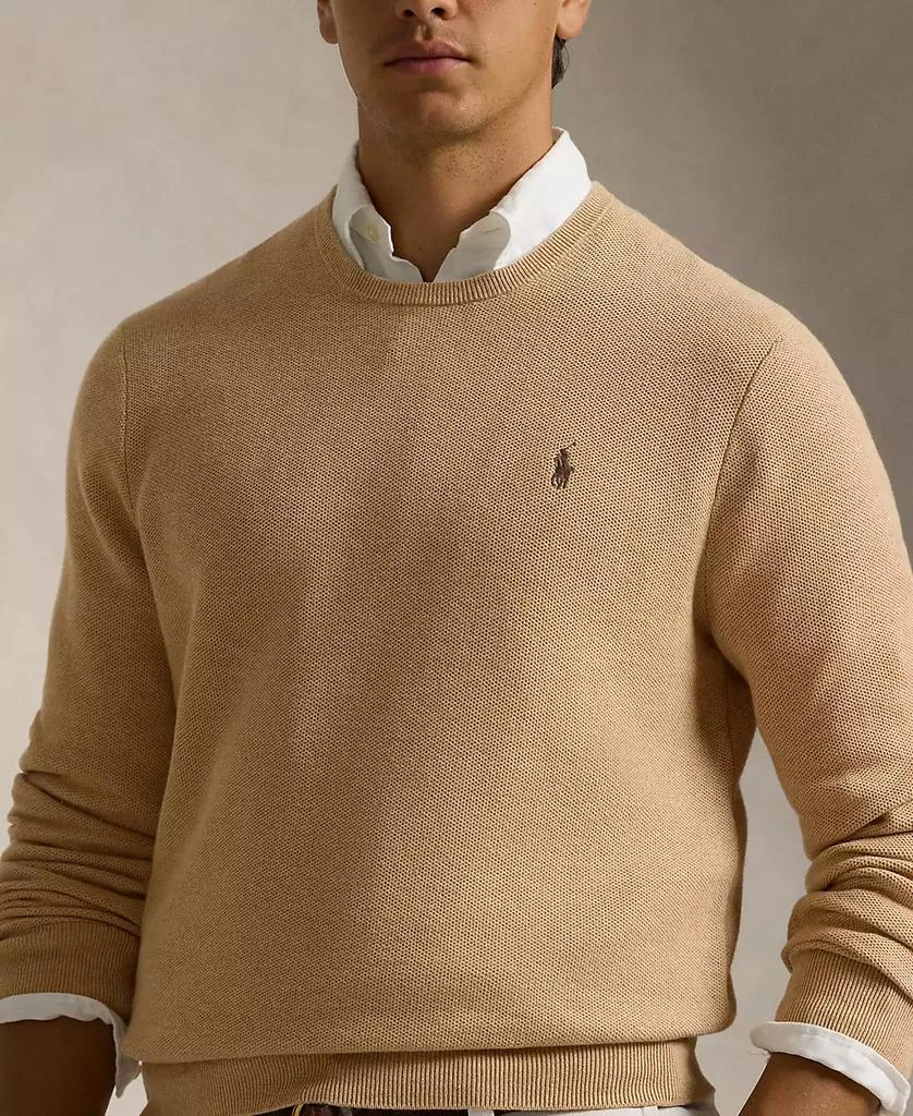 Men's Textured Cotton Crewneck Sweater 商品