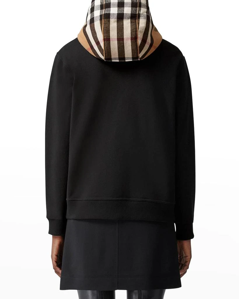 商品Burberry|Willow Check-Hood Zip-Up Sweatshirt,价格¥7769,第4张图片详细描述