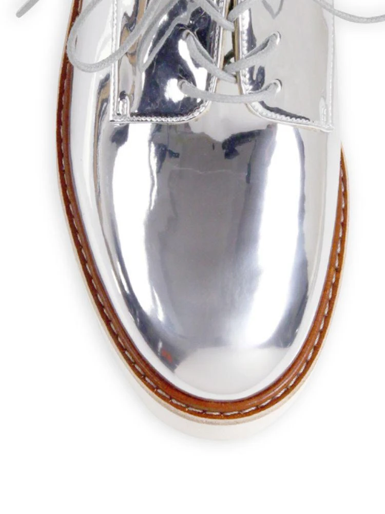 商品Stuart Weitzman|Metro Metallic Leather Oxfords,价格¥1597,第3张图片详细描述