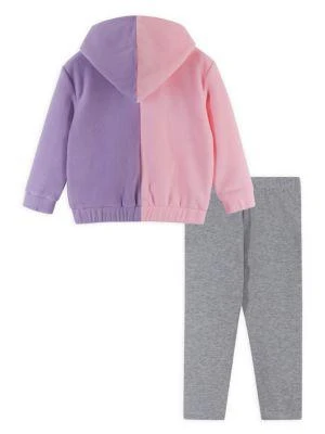 商品Andy & Evan|Little Girl's & Girl's 2-Piece Colorblock Heart Hooded Set,价格¥109,第2张图片详细描述