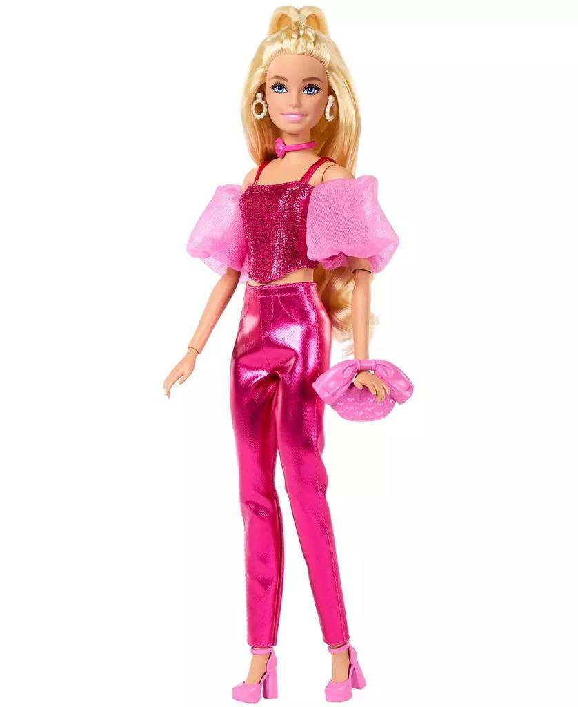 商品Barbie|Deluxe Style Fashion Doll 5 in Metallic Pink Outfit with Corset Top and Accessories,价格¥146,第4张图片详细描述