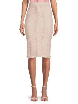 商品Tahari|Cable Knit Pencil Skirt,价格¥192,第1张图片