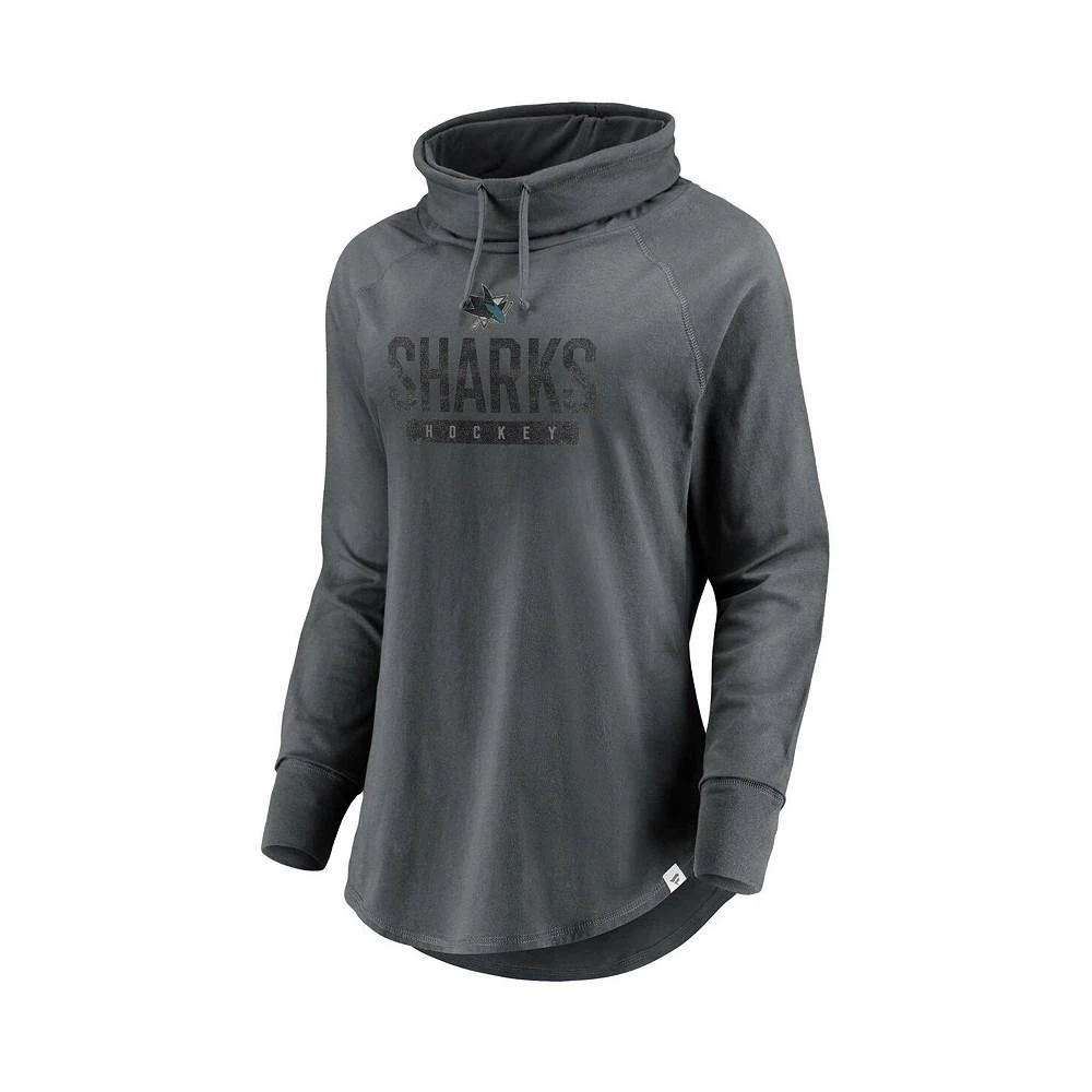 商品Fanatics|Women's Branded Charcoal San Jose Sharks Be A Pro Cowl Neck Sweatshirt,价格¥347,第2张图片详细描述