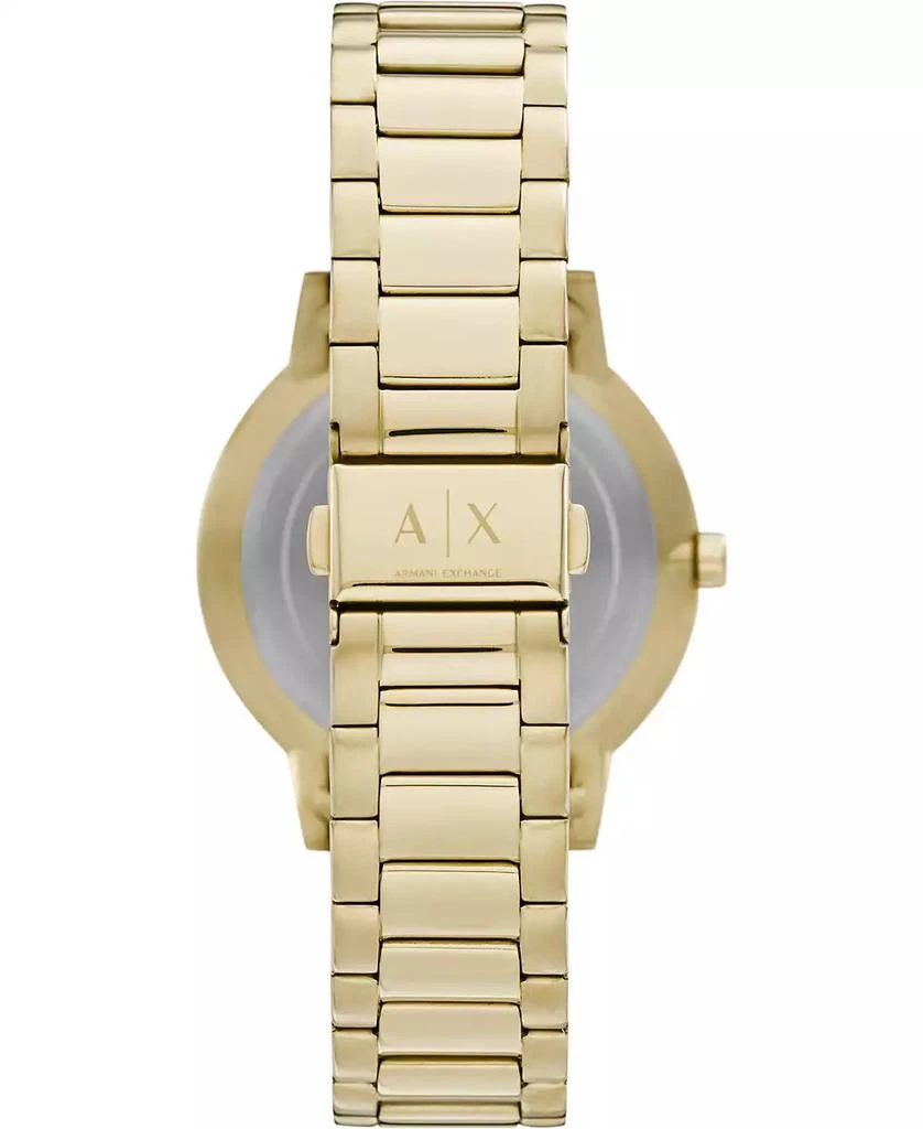 商品Armani Exchange|Men's Gold-Tone Stainless Steel Bracelet Watch 42mm Gift Set,价格¥994,第4张图片详细描述