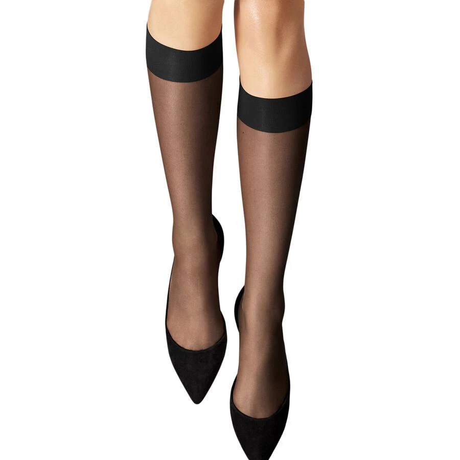 商品Wolford|Wolford Ladies Nude 8 Sheer Knee-high Stockings In Black, Size Medium,价格¥52,第1张图片