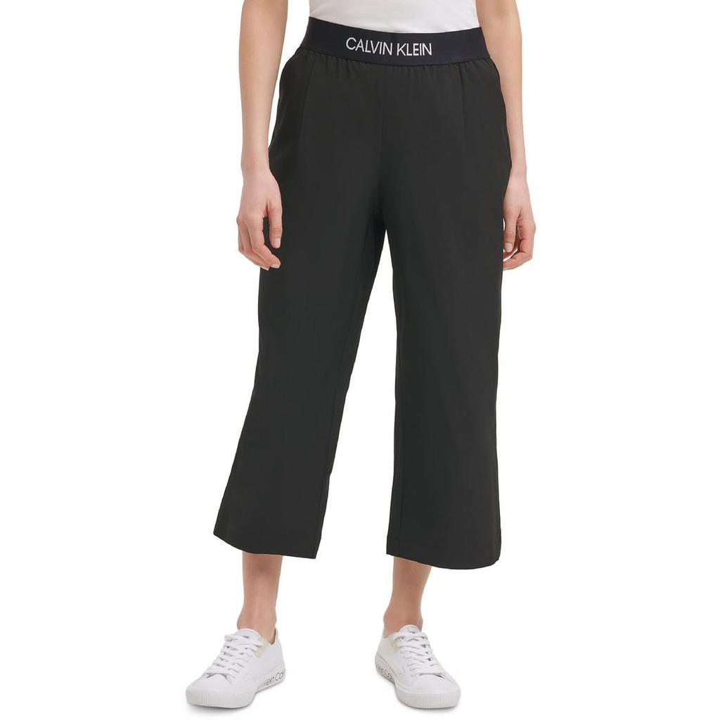 Calvin Klein Womens Pull On Logo Straight Leg Pants商品第1张图片规格展示