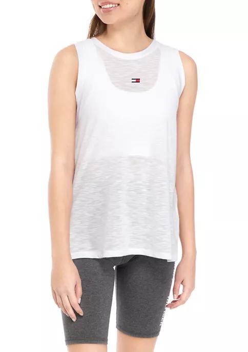 Women's Tie Back Logo Tank商品第1张图片规格展示