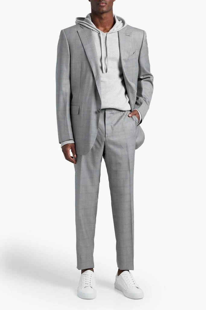 商品Zegna|Checked wool and silk-blend suit,价格¥3805,第2张图片详细描述