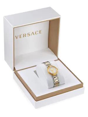 商品Versace|28MM Two Tone Stainless Steel Bracelet Watch,价格¥3669,第6张图片详细描述