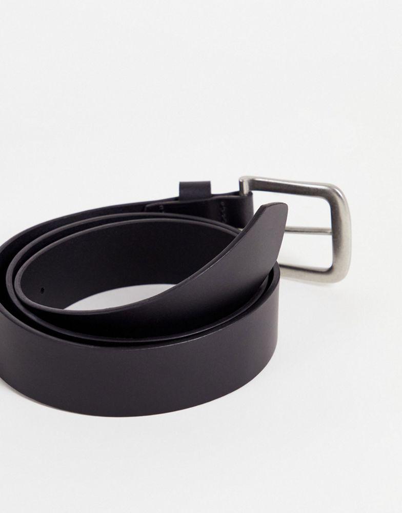 Levi's seine leather belt in black with logo商品第4张图片规格展示