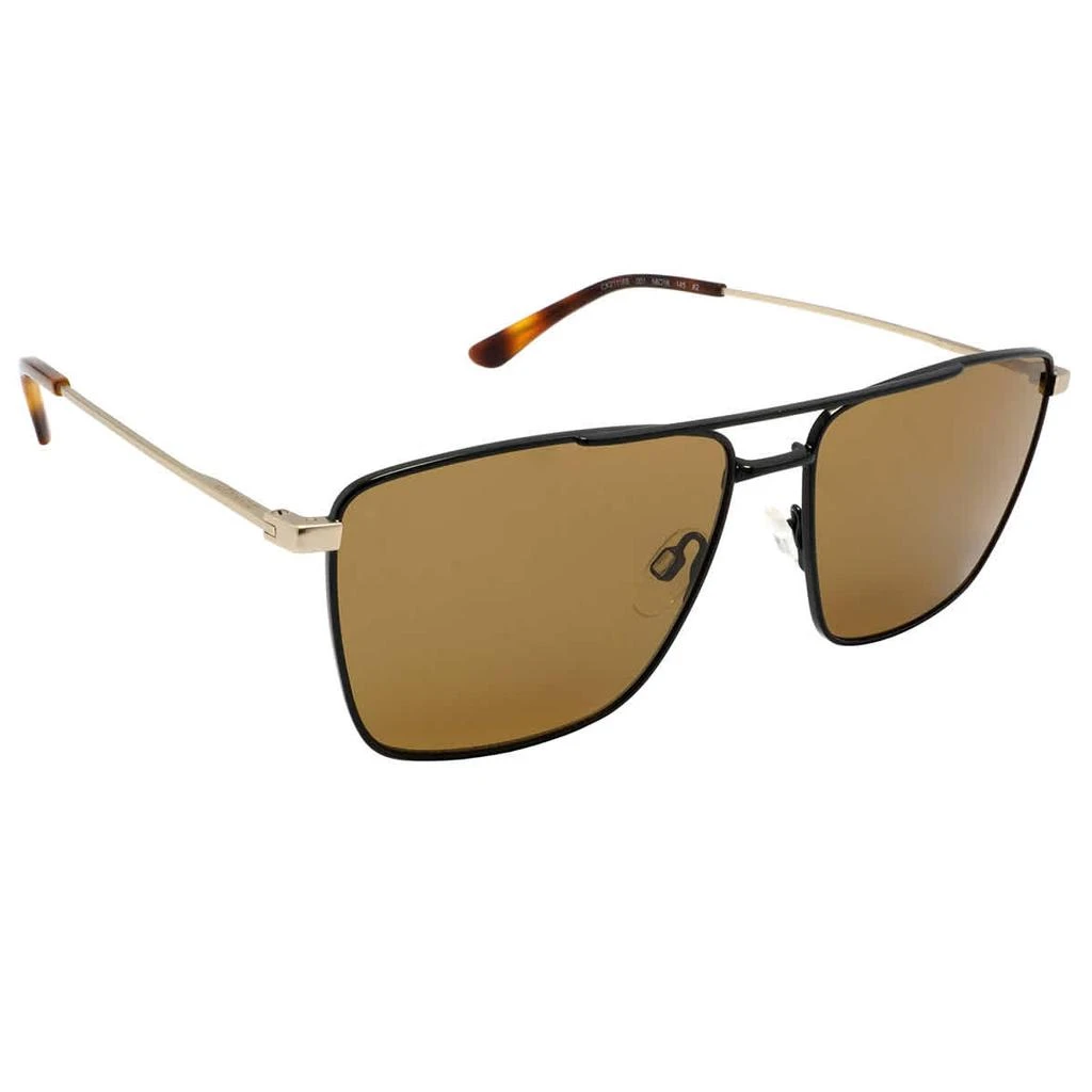 商品Calvin Klein|Calvin Klein Brown Square Unisex Sunglasses CK21116S 001 58,价格¥180,第1张图片