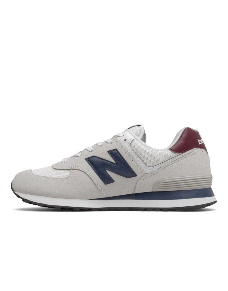 商品New Balance|New Balance 574 suede trainers in light grey and navy,价格¥723,第2张图片详细描述