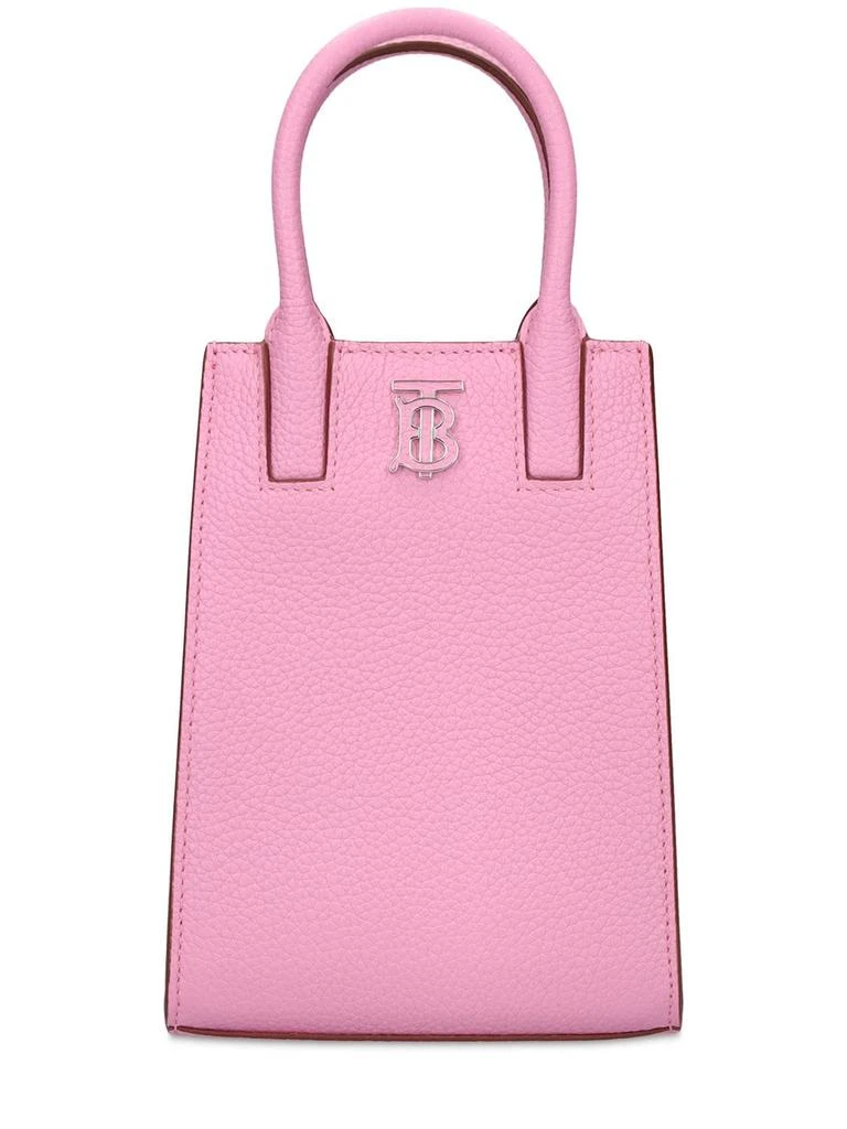 商品Burberry|Tb Logo Grain Leather Phone Tote,价格¥9862,第1张图片