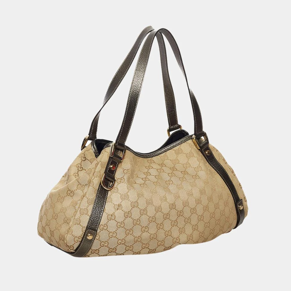 商品[二手商品] Gucci|Gucci Beige/Brown/Gold GG Canvas Pelham Shoulder Bag,价格¥4506,第2张图片详细描述