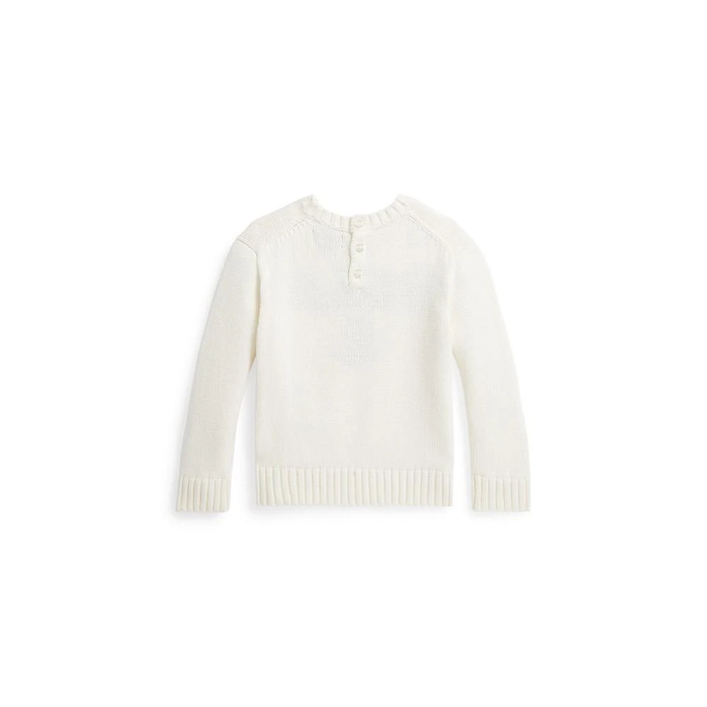 商品Ralph Lauren|Toddler and Little Girls Logo Crest Cotton Sweater,价格¥523,第2张图片详细描述