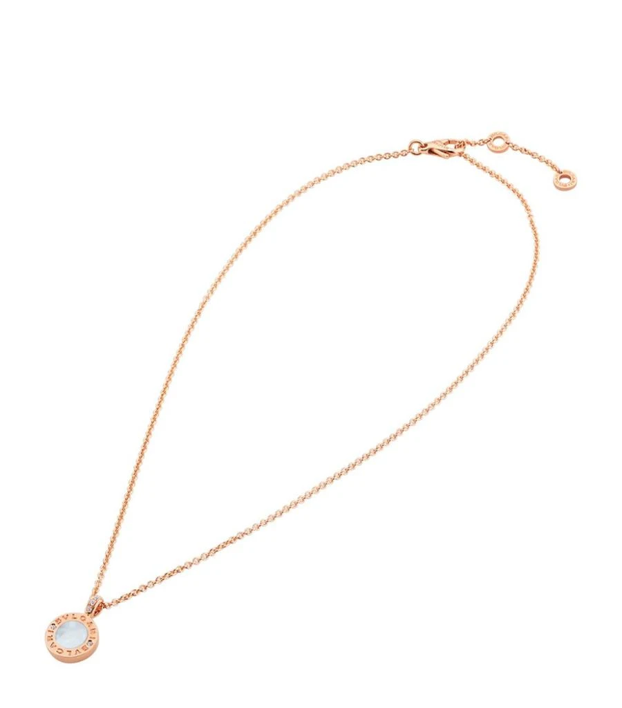 商品BVLGARI|Rose Gold, Mother-of-Pearl and Diamond BVGLARI BVLGARI Necklace ,价格¥39404,第1张图片