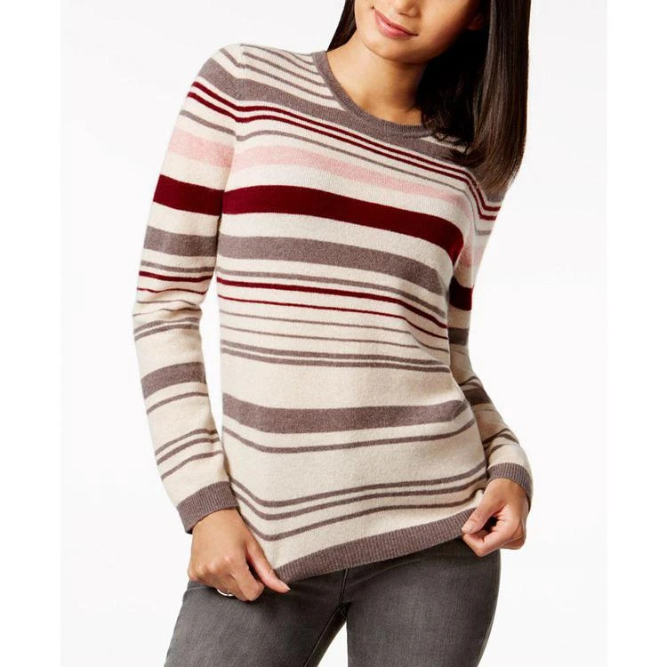 商品Charter Club|小码 Cashmere Striped Sweater, Created for Macy's,价格¥599,第1张图片