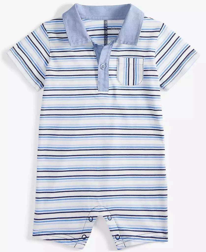 商品First Impressions|Baby Boys Park Explore Striped Sunsuit, Exclusively at Macy's,价格¥113,第1张图片