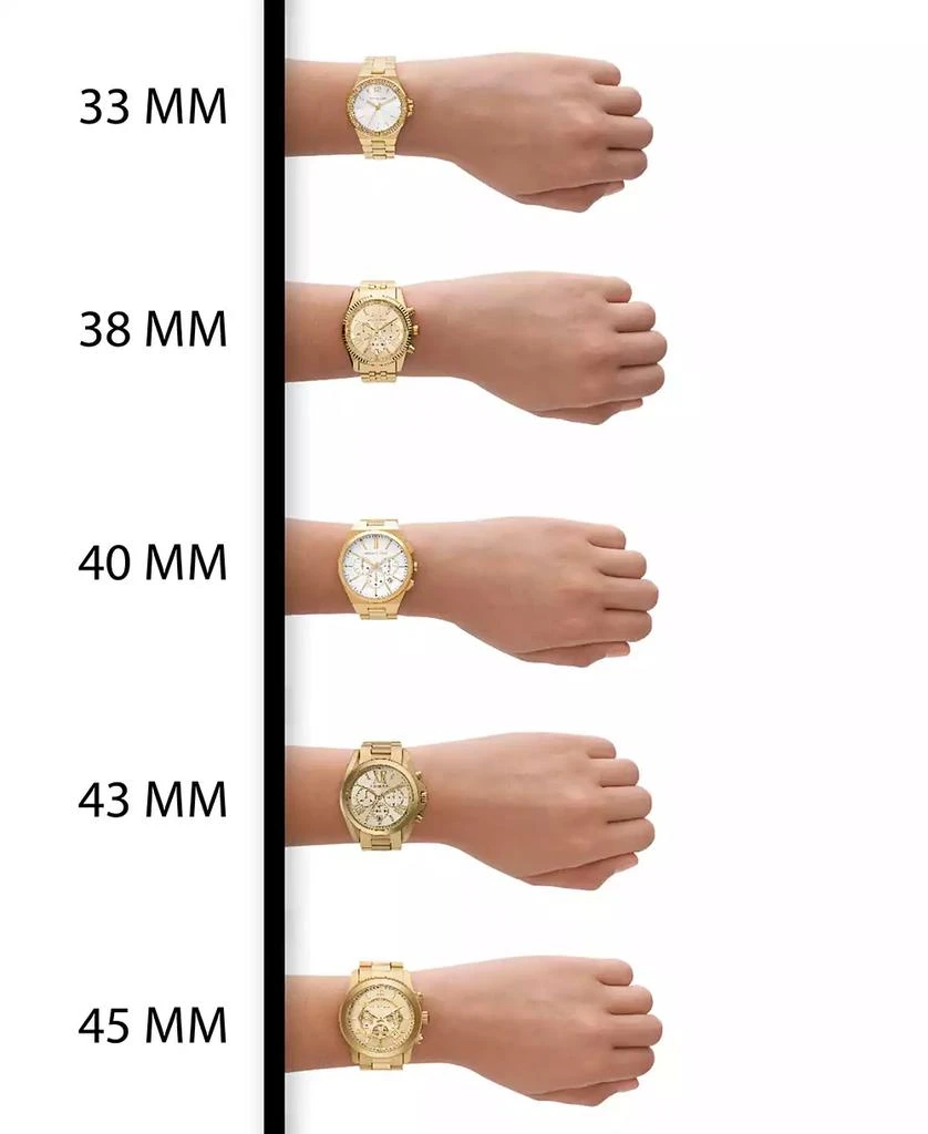 商品Michael Kors|Women's Pyper Luggage Leather Strap Watch 38mm,价格¥674,第4张图片详细描述