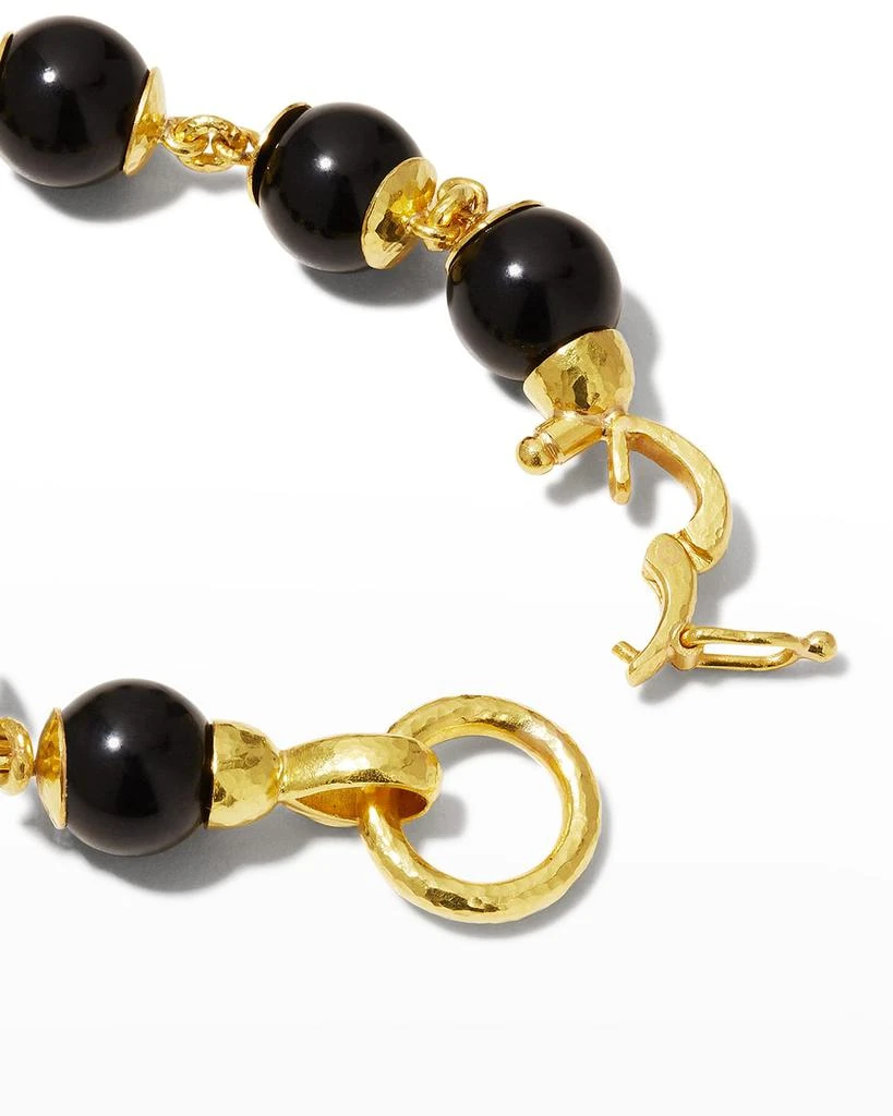 商品Elizabeth Locke|Yellow Gold 9mm Black Jade Bead and Gold Link Bracelet,价格¥43135,第4张图片详细描述