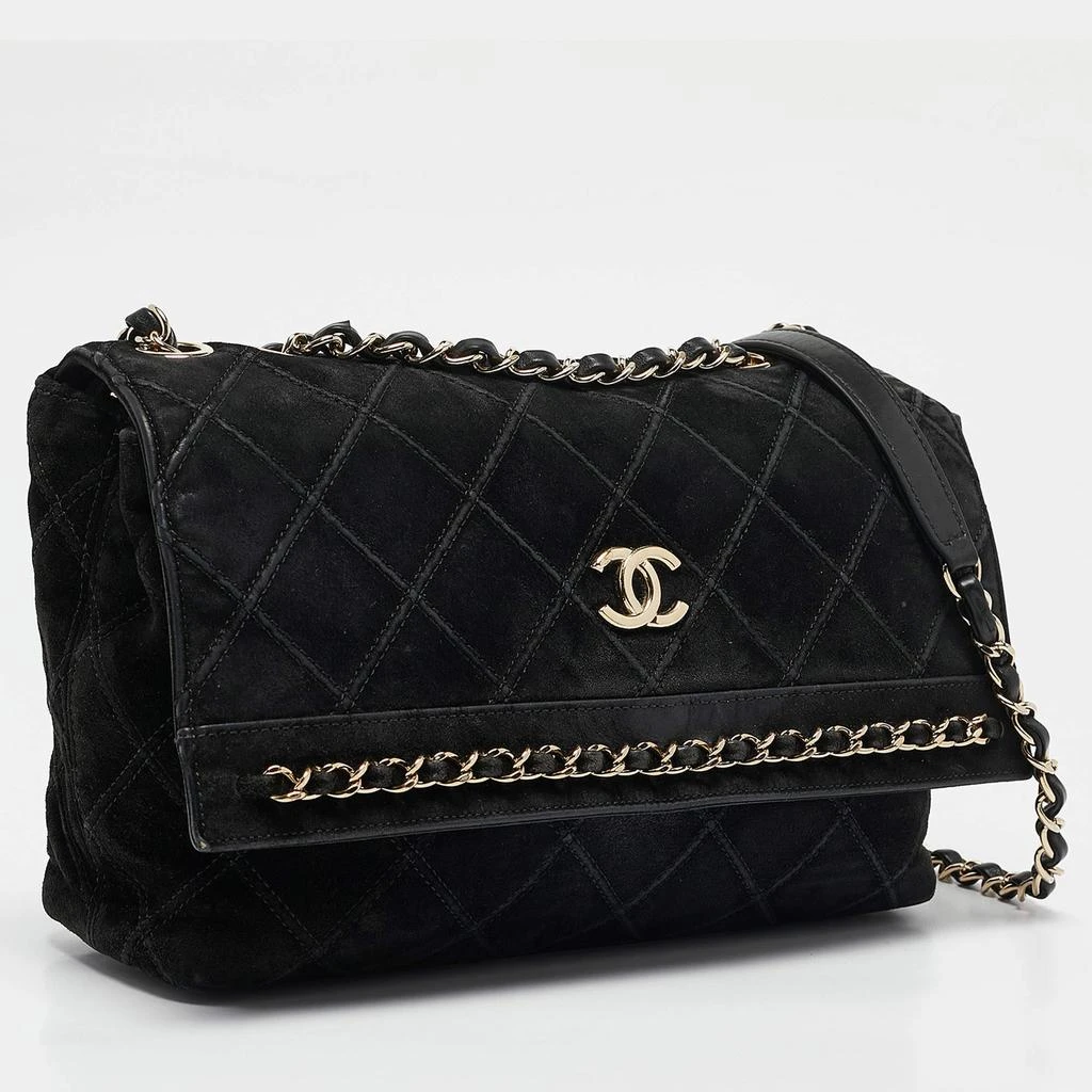 商品[二手商品] Chanel|Chanel Black Diamond Stitched Suede Lovely Chains Flap Bag,价格¥23064,第3张图片详细描述