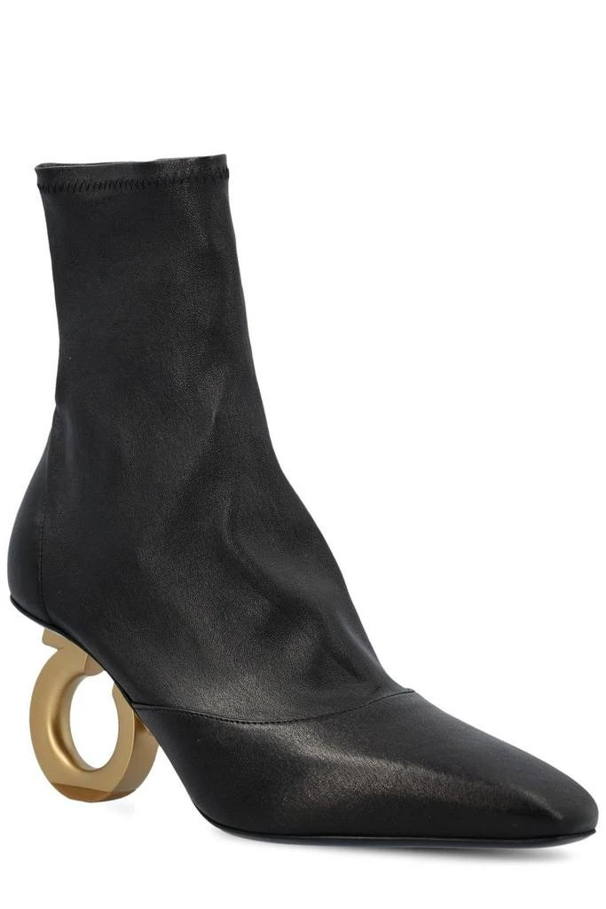 商品Salvatore Ferragamo|Ferragamo Elina Sculpted-Heeled Ankle Boots,价格¥6694,第2张图片详细描述