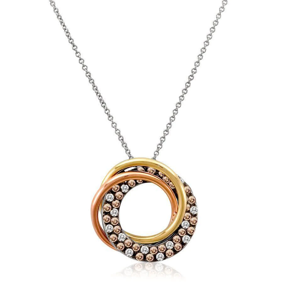 商品Le Vian|Ladies' Chocolate Diamonds Fashion Pendant in 14k Tri Color Gold,价格¥6768,第1张图片