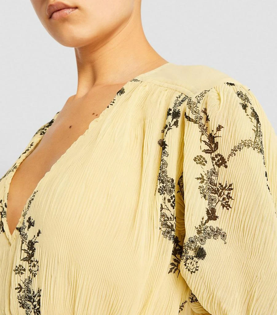 Pleated Floral Mini Dress 商品