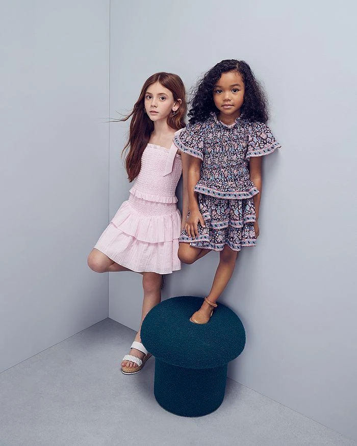 Girls' Amaki Border Print Smocked Dress - Little Kid, Big Kid 商品