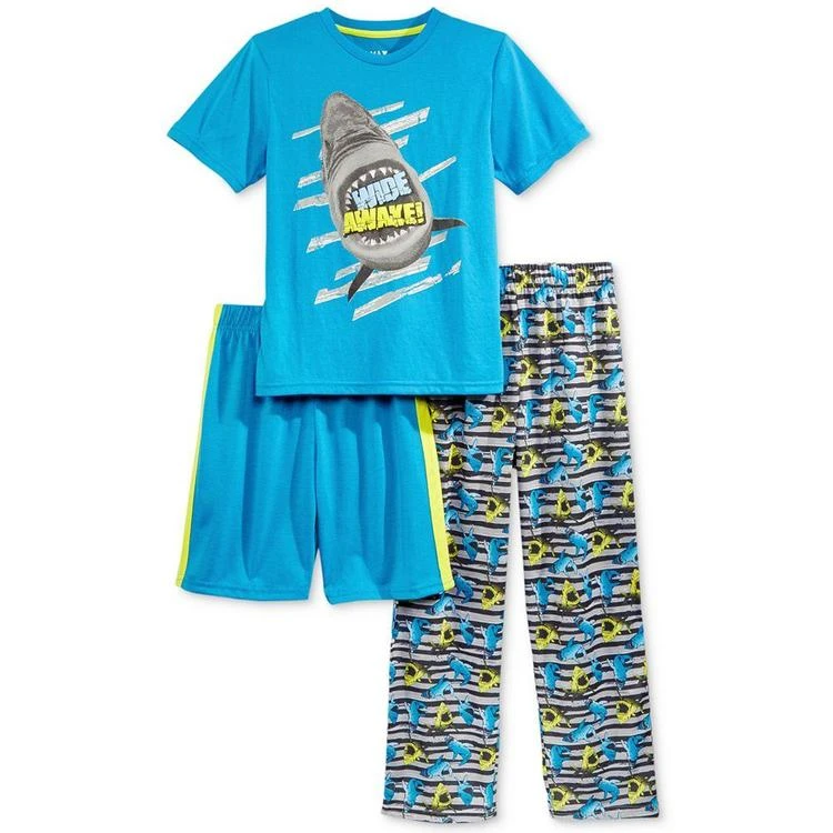 商品Max & Olivia|大/小童3-Pc. Wide Awake Pajama Set, Little Boys (2-7) & Big Boys (8-20),价格¥135,第2张图片详细描述