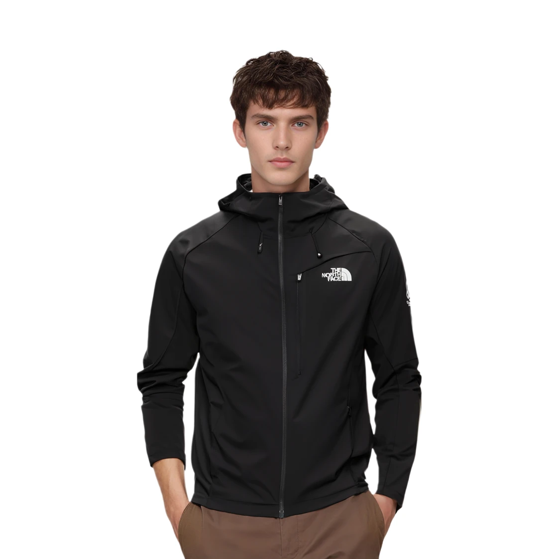 商品[国内直发] The North Face|北面 SUMMIT巅峰系列抓绒软壳防风防水连帽夹克外套 男款 黑色,价格¥1233,第5张图片详细描述