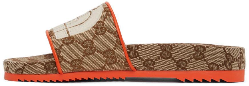 商品Gucci|驼色 The North Face 联名 Sideline 拖鞋,价格¥5649,第5张图片详细描述