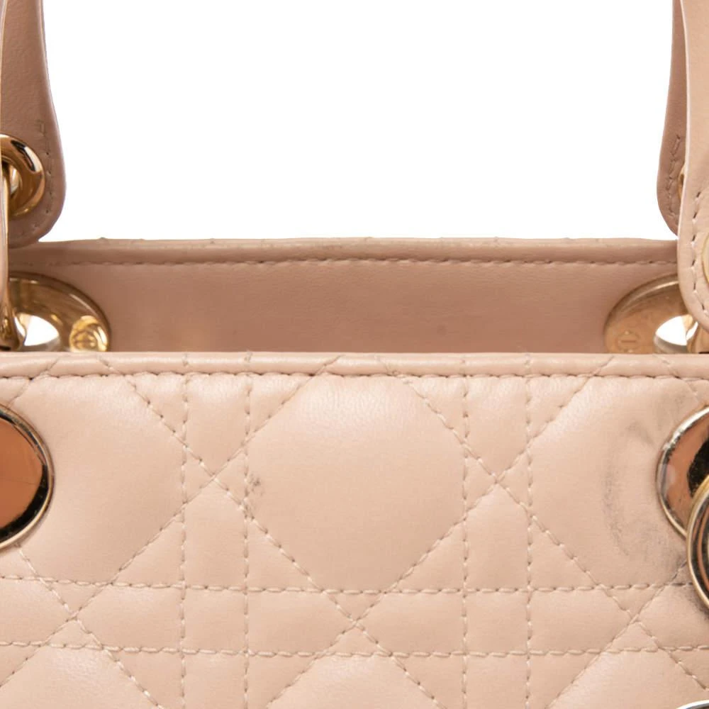 商品[二手商品] Dior|Dior Beige Cannage Leather Medium Lady Dior Tote,价格¥11161,第5张图片详细描述