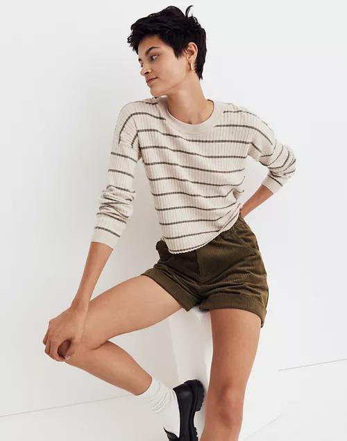 Lawson Crop Pullover Sweater in Stripe商品第2张图片规格展示