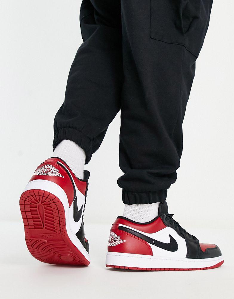 Air Jordan 1 Low trainers in black/red/white商品第2张图片规格展示