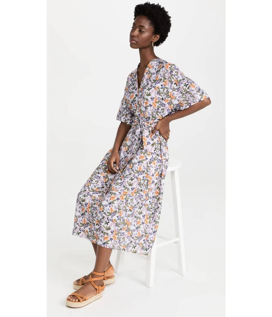 商品Vince|Wisteria Vine Cuffed Short Sleeve V-Neck Dress,价格¥1819,第5张图片详细描述
