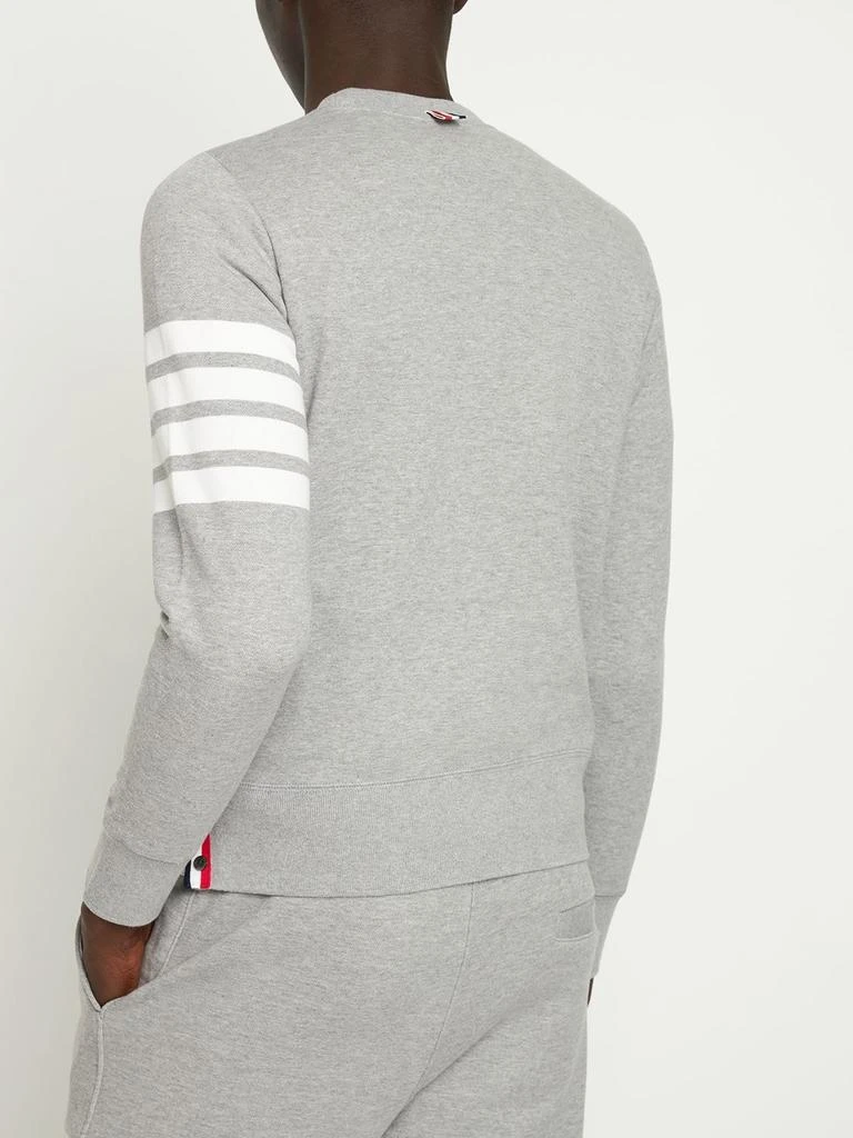 商品Thom Browne|Intarsia Stripes Cotton Sweatshirt,价格¥4907,第2张图片详细描述