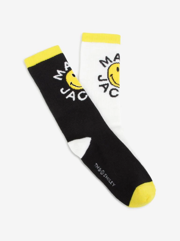 商品Marc Jacobs|MARC JACOBS Kids Smiley Logo Socks in Black,价格¥135,第1张图片