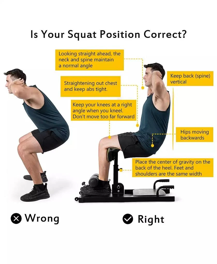 8-in-1 Multifunction Squat Machine Deep Sissy Squat Home Gym 商品