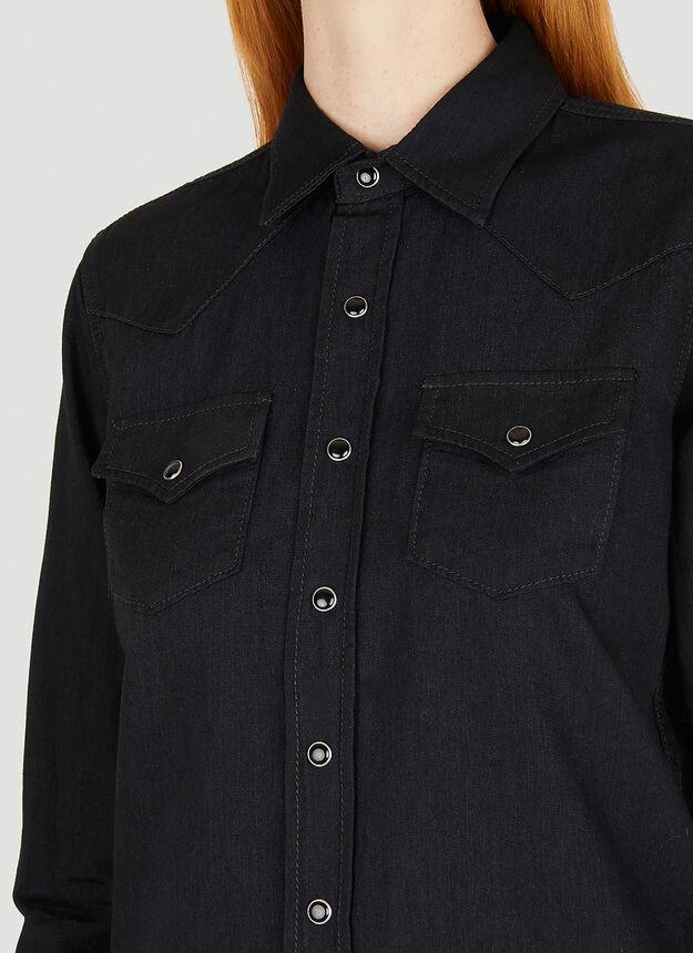 商品Yves Saint Laurent|Classic Western Shirt in Black,价格¥4097,第7张图片详细描述
