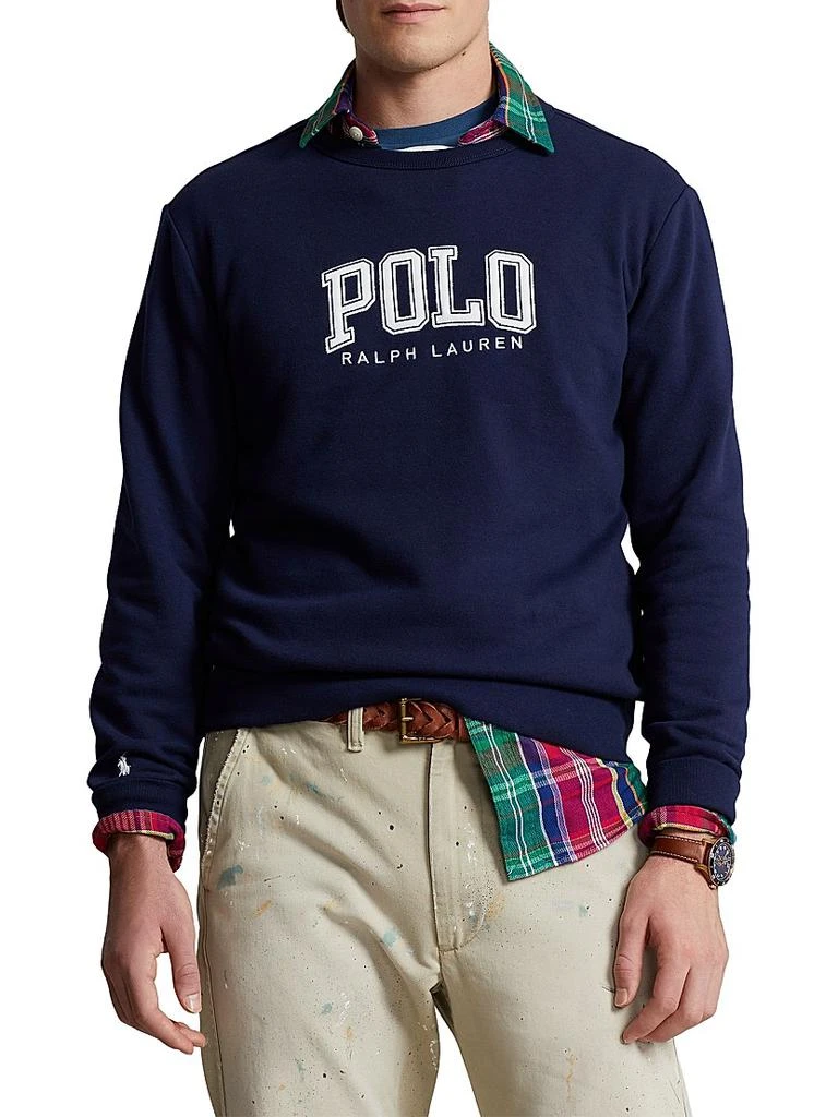 商品Ralph Lauren|Logo-Embroidered Crewneck Sweatshirt,价格¥1099,第3张图片详细描述