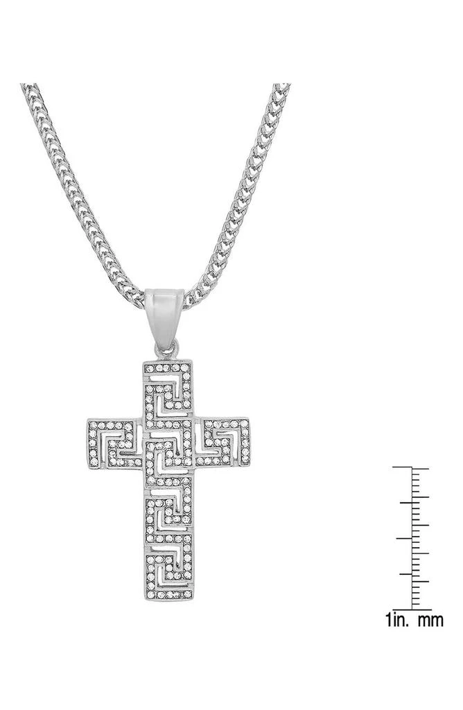 商品HMY JEWELRY|Men's Stainless Steel Crystal Cross Necklace,价格¥313,第2张图片详细描述