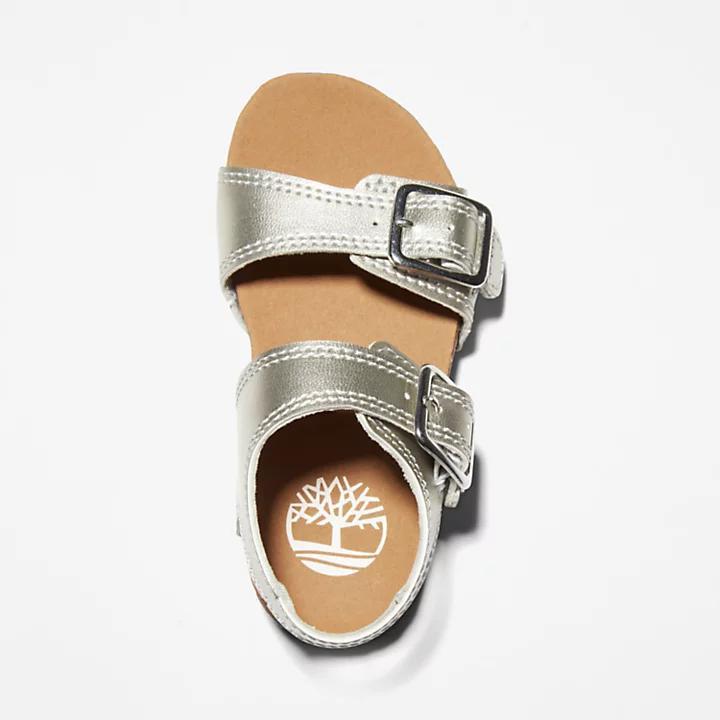 商品Timberland|Castle Island Sandal for Toddler in Silver,价格¥184,第4张图片详细描述