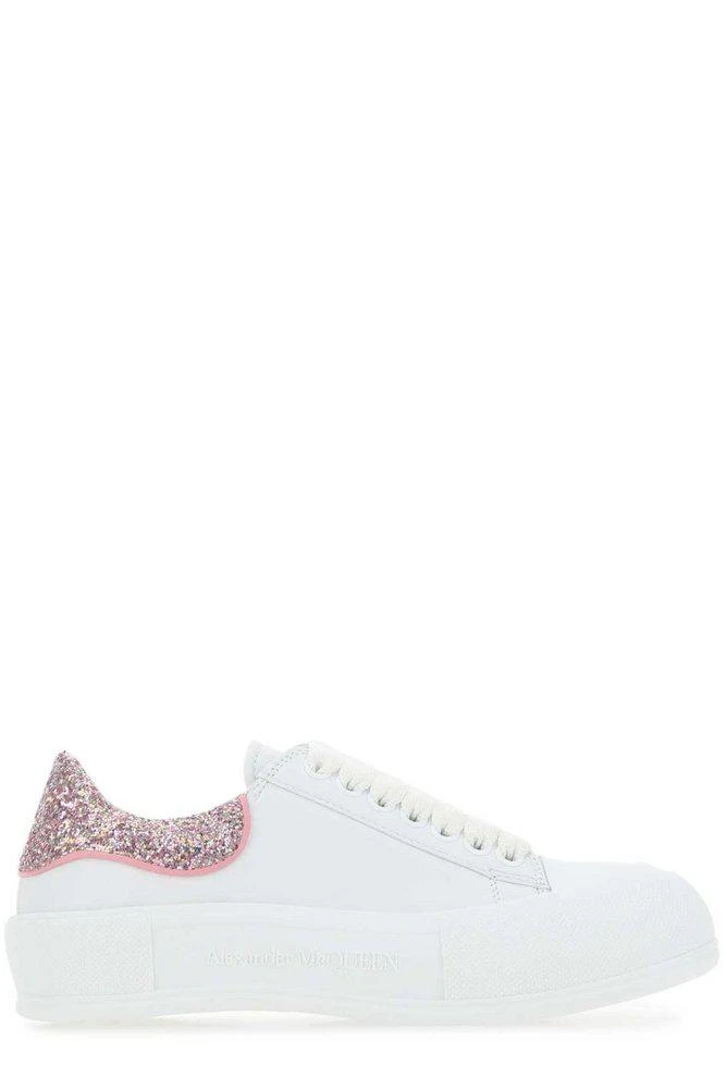 商品Alexander McQueen|Alexander McQueen Deck Plimsoll Lace-Up Sneakers,价格¥2409,第1张图片