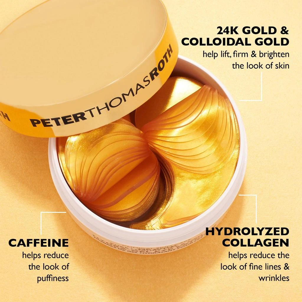 商品Peter Thomas Roth|Peter Thomas Roth 24K Gold Pure Luxury Lift and Firm Hydra-Gel Eye Patches,价格¥623,第2张图片详细描述